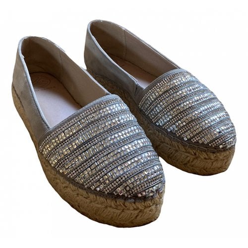 Pre-owned Kurt Geiger Cloth Espadrilles In Silver