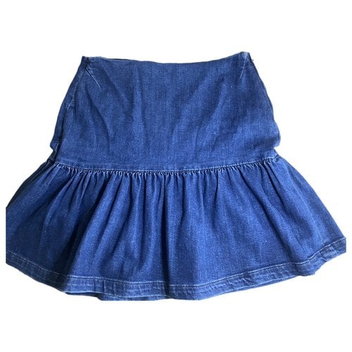 Pre-owned Maje Spring Summer 2019 Mini Skirt In Blue