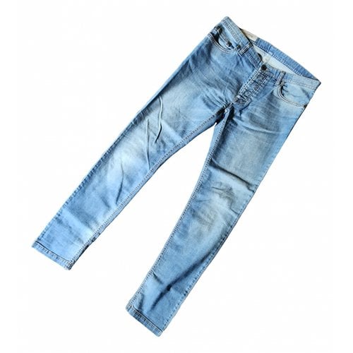 Pre-owned Valentino Trousers In Blue