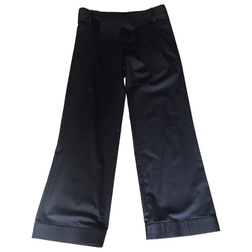 Pre-owned Adam Lippes Large Pants In Black