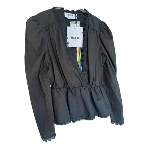 Pre-owned Msgm Blouse In Black