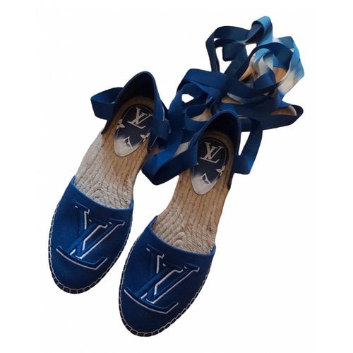 Pre-owned Louis Vuitton Cloth Flats In Blue