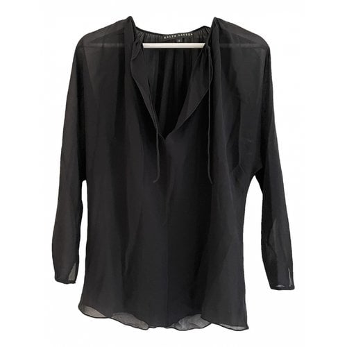 Pre-owned Ralph Lauren Silk Blouse In Black