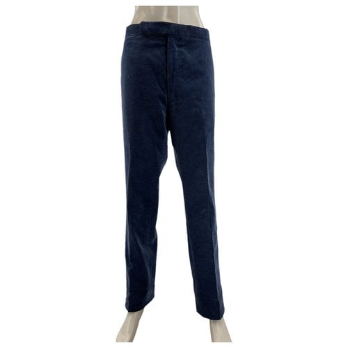 Pre-owned Ralph Lauren Velvet Trousers In Blue