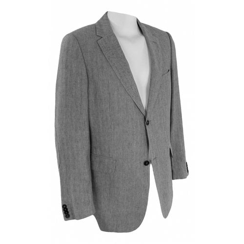 Pre-owned Burberry Linen Jacket In Grey