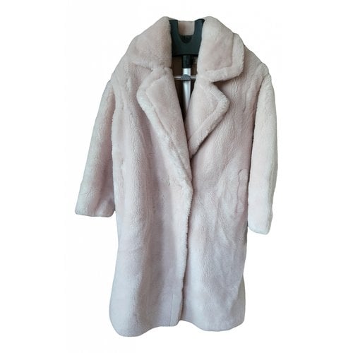 Pre-owned Yves Salomon Wool Coat In Pink