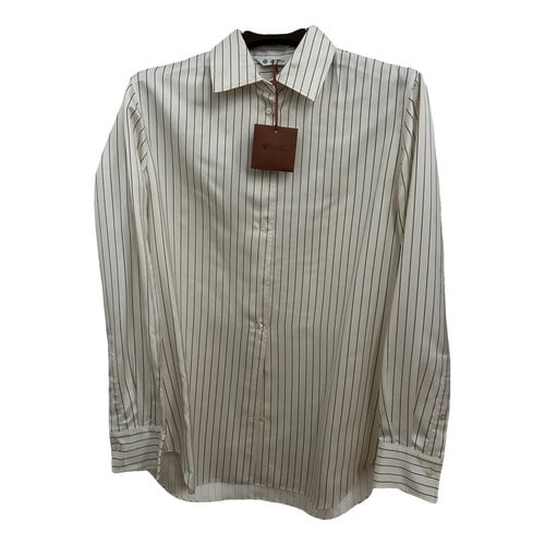 Pre-owned Loro Piana Silk Shirt In Ecru