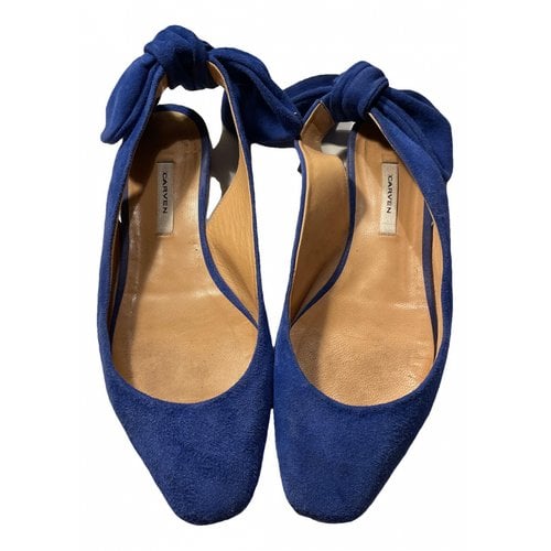 Pre-owned Carven Flats In Blue