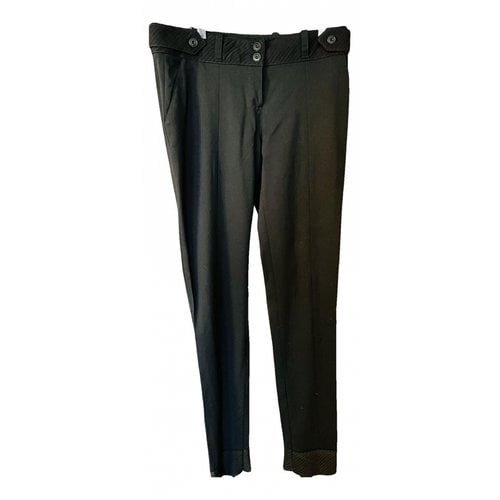 Pre-owned Alessandro Dell'acqua Wool Straight Pants In Black