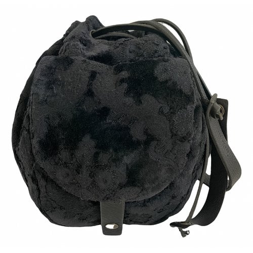 Pre-owned Miu Miu Velvet Handbag In Black