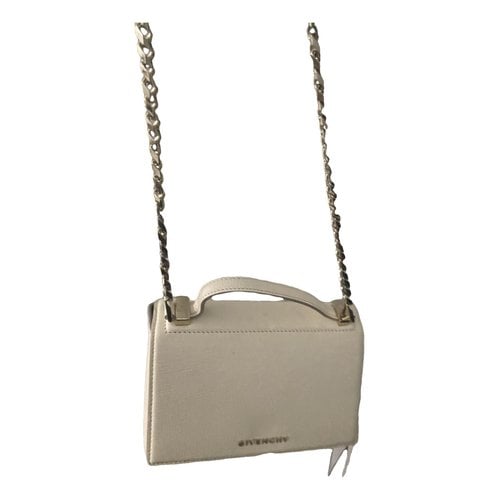 Pre-owned Givenchy Pandora Box Leather Handbag In White