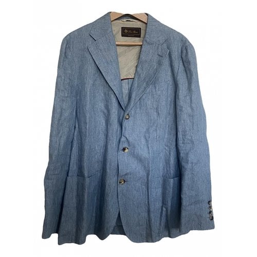 Pre-owned Loro Piana Linen Vest In Blue