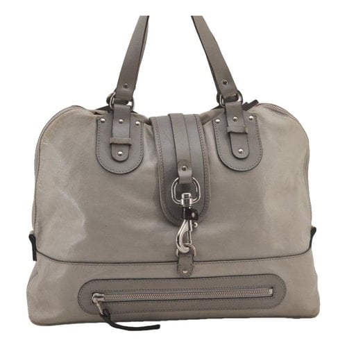 Pre-owned Chloé Leather Tote In Grey