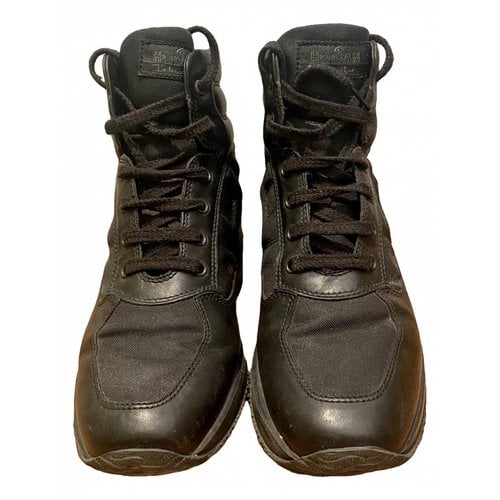Pre-owned Hogan Leather Boots In Black