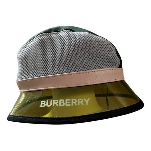 Pre-owned Burberry Cloth Hat In Green