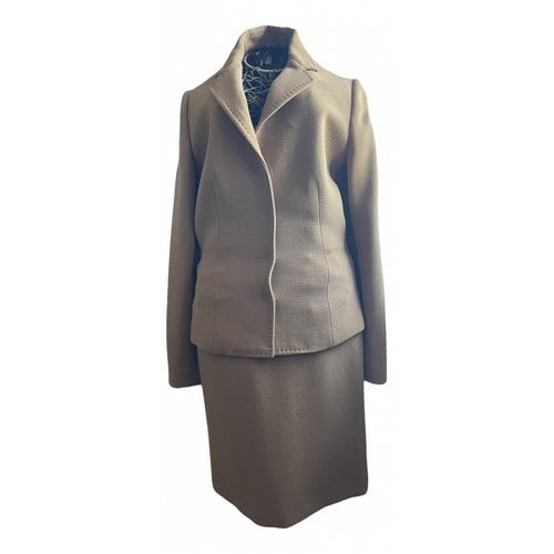 Pre-owned Dolce & Gabbana Wool Skirt Suit In Camel