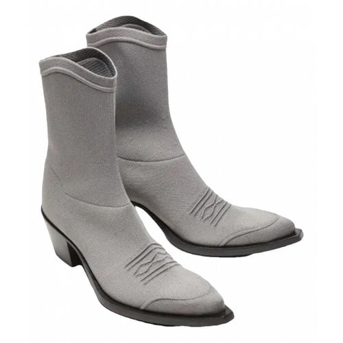 Pre-owned N°21 Cloth Ankle Boots In Grey