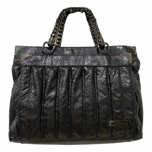 Pre-owned Galliano Leather Handbag In Black