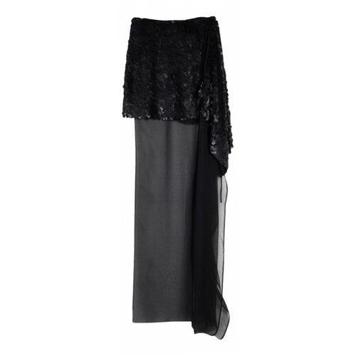 Pre-owned Dries Van Noten Maxi Skirt In Black