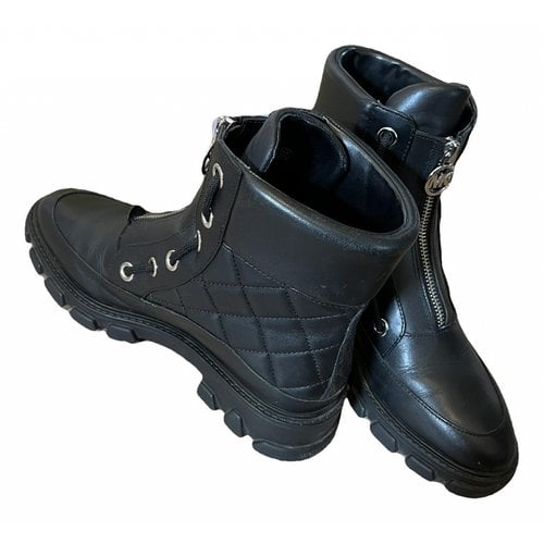 Pre-owned Michael Kors Leather Boots In Black