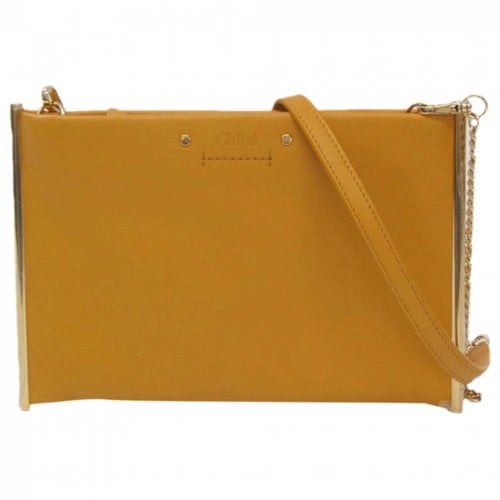 Pre-owned Chloé Roy Leather Handbag In Yellow