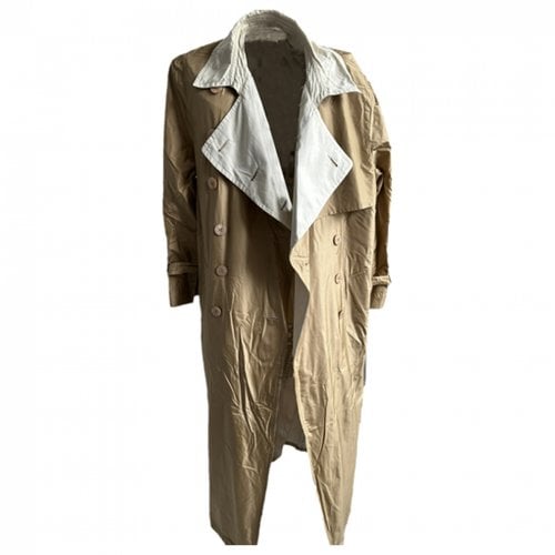 Pre-owned Nina Ricci Silk Trench Coat In Gold