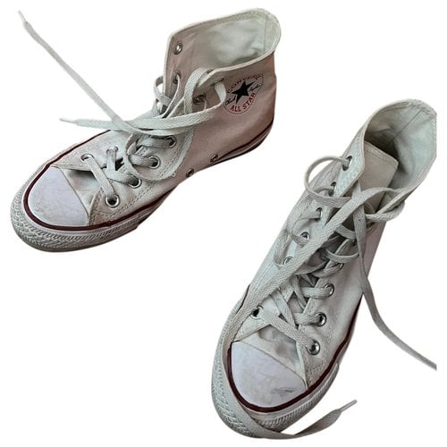 Pre-owned Converse Cloth Trainers In White