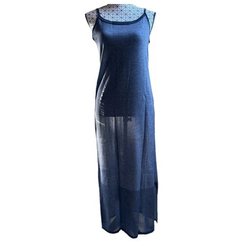 Pre-owned Issey Miyake Maxi Dress In Blue
