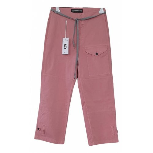 Pre-owned Department 5 Trousers In Pink