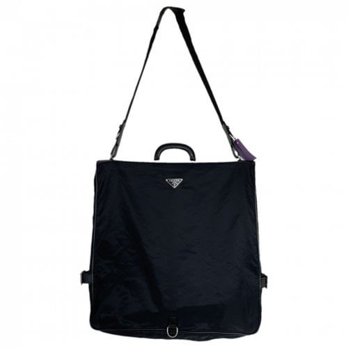 Pre-owned Prada Re-nylon Travel Bag In Black