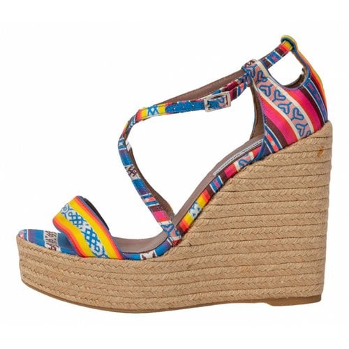 Pre-owned Tabitha Simmons Cloth Espadrilles In Multicolour