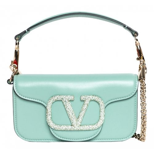 Pre-owned Valentino Garavani Vlogo Leather Handbag In Green