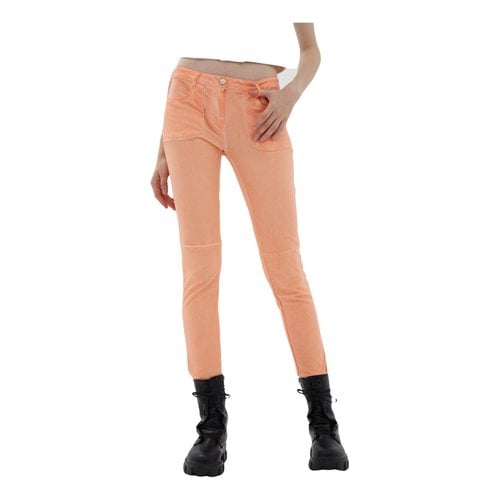 Pre-owned Chanel Slim Jeans In Orange