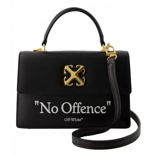 Pre-owned Off-white Leather Handbag In Black