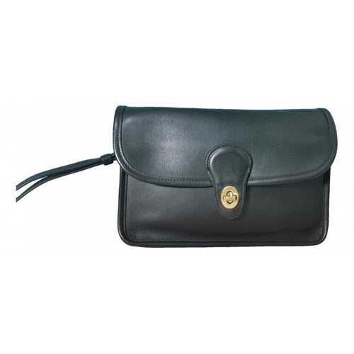 Pre-owned Coach Leather Clutch Bag In Black