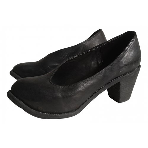 Pre-owned Guidi Leather Heels In Black