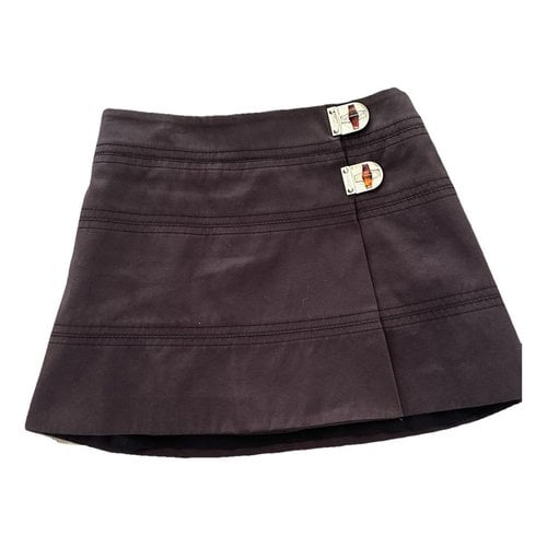 Pre-owned Gucci Mini Skirt In Brown