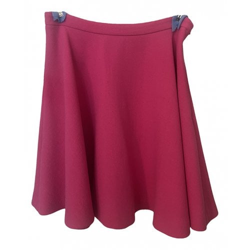 Pre-owned Miu Miu Wool Mid-length Skirt In Pink