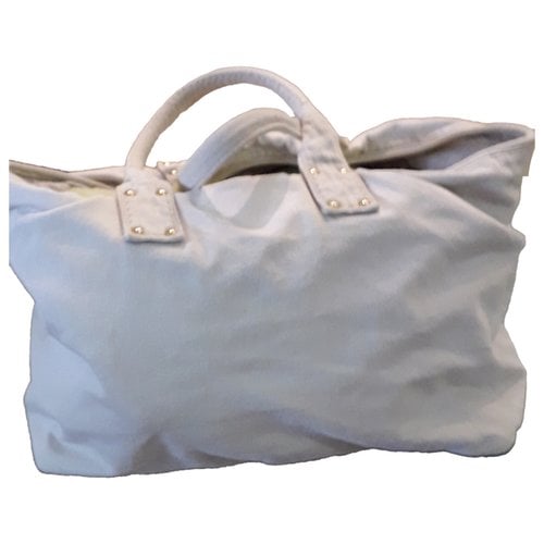 Pre-owned Prada Linen Handbag In Beige