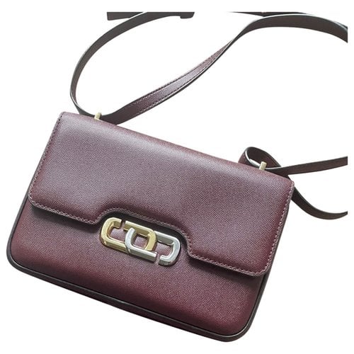 Pre-owned Marc Jacobs Leather Handbag In Burgundy