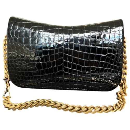 Pre-owned Saint Laurent Elise Leather Handbag In Black