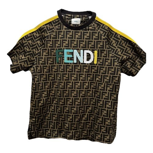 Pre-owned Fendi T-shirt In Brown