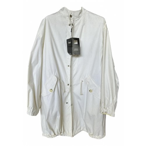 Pre-owned D&g Trenchcoat In White