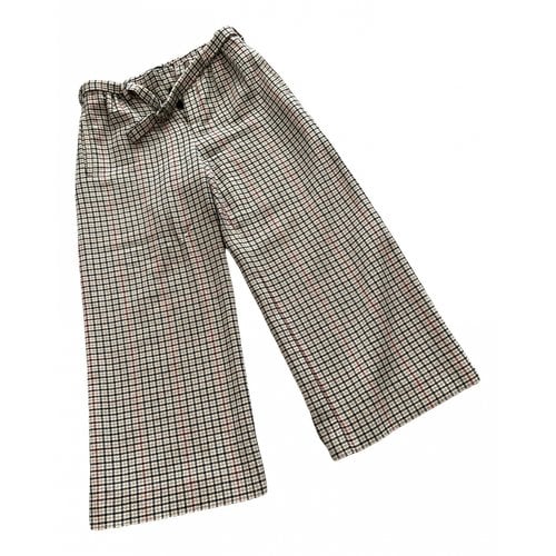 Pre-owned Maje Fall Winter 2019 Straight Pants In Multicolour