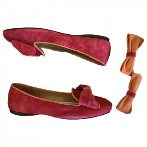 Pre-owned Zilli Leather Ballet Flats In Red
