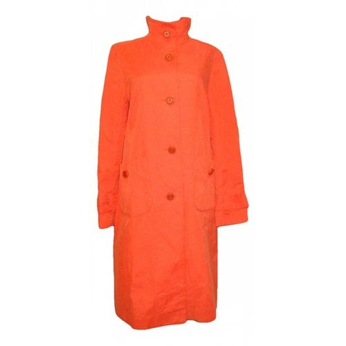 Pre-owned Tory Burch Trench Coat In Orange