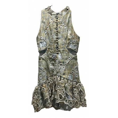 Pre-owned Acler Lace Mini Dress In Green