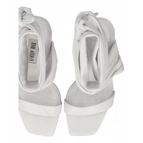 Pre-owned Attico Leather Sandals In White