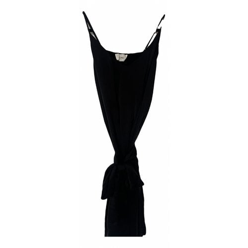 Pre-owned American Vintage Silk Mid-length Dress In Black