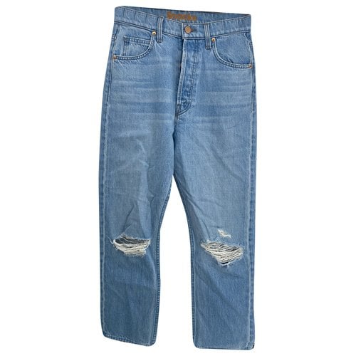 Pre-owned Mother Mjeans In Blue